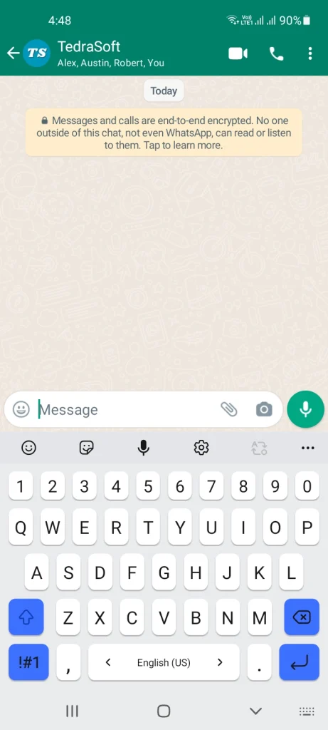 Send Photos as PDFs in WhatsApp for Smartphone Step 1